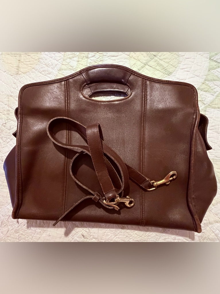 Vtg Coach 9995 Brown Leather Large Shopper Tote Bucket Satchel